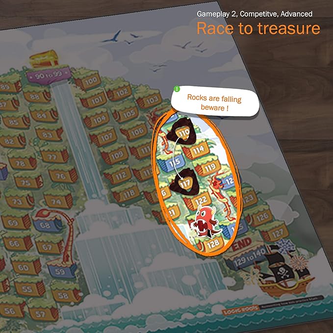 Mountain Raiders Addition Game - Fun Math Board Game for 7-9 Year Olds, Easy Start STEM Toy with Addition of 2 & 3 Digit Numbers, Perfect Learning Gift for Girls & Boys, Grade 2 and Up