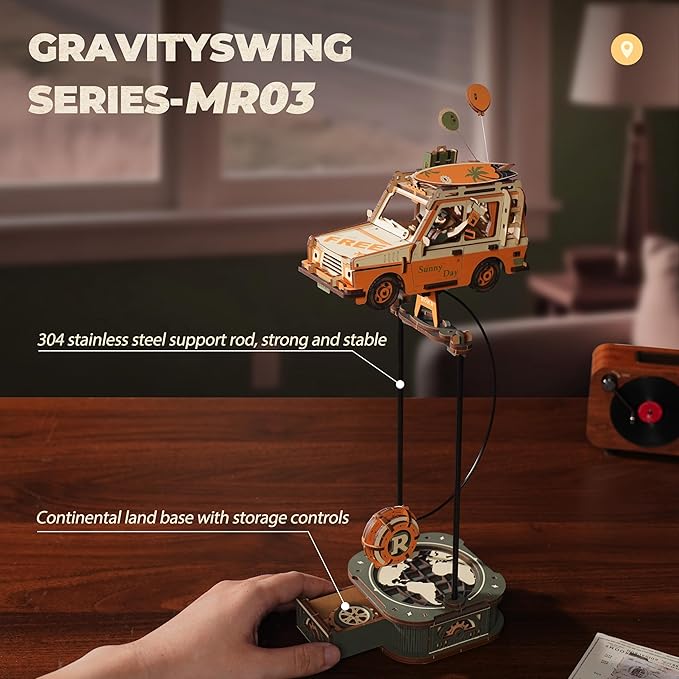 ROKR 3D Wooden Puzzles for Adults, 228 PCS DIY Craft Kit Balance Toy Road Tripper, Creative Christmas/Birthday Gifts for Teens & Adults