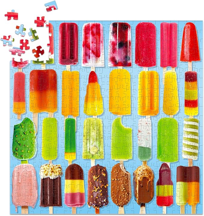 500 Pieces Jigsaw Puzzles for Adults and Teens and Kids Family Happy Gift Colorful Popsicles (Popsicles)