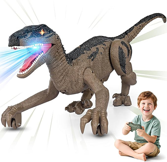 Dinosaur Toys for Kids 3-5, 5-7, 8-12, 2.4GHz Remote Control Dinosaur with Walking, Realistic Sounds, Demo Mode, Rechargeable Jurassic Toys for Birthdays, Parties, Children’s Day