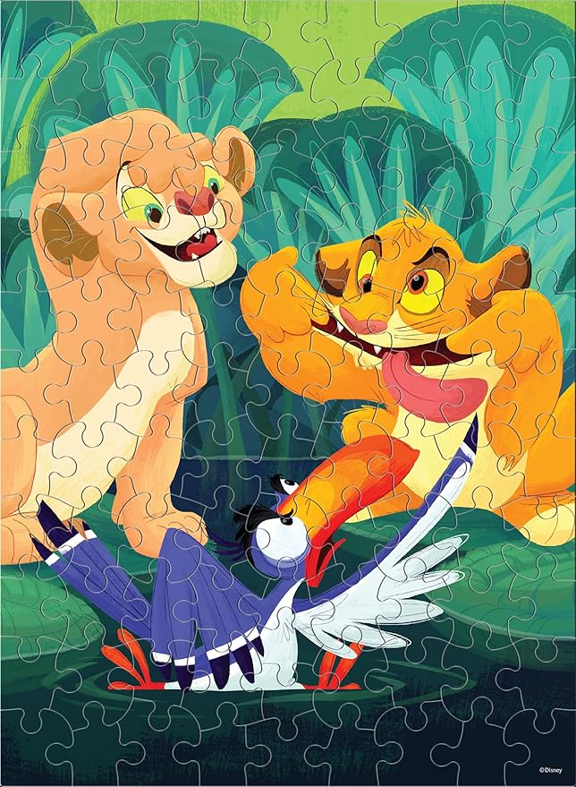 Ceaco - Disney - The Lion King - Making Faces - Glow in The Dark - 100 Piece Jigsaw Puzzle