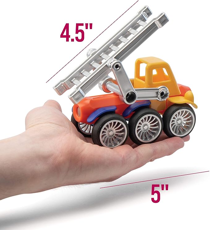 Play Brainy Magnetic Toy Cars Set for Boys and Girls - Brilliant Educational Toys for Toddlers and Preschoolers - Montessori Toy is Load of Fun & Helps with Developmental Skills - 42 Piece Set