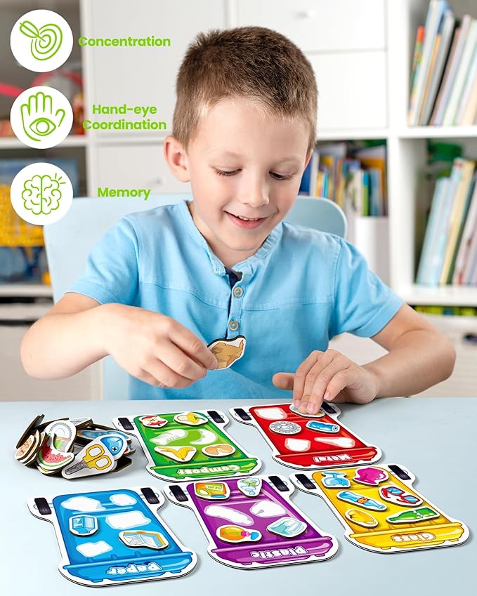 Coogam Montessori Toys for 3 Year Old, Magnetic Garbage Recycling Sorting Toy - Waste Category Classification and Environmental Awareness Learning Educational Gift Toy Game