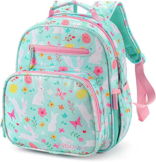 mibasies Toddler Backpack for Girls 2-4: Cute Kids Backpacks for Girls - Preschool Kindergarten Backpack - Rabbit