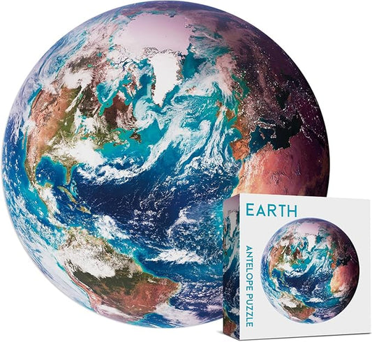 Antelope - 1000 Piece Puzzle for Adults, Space Earth Jigsaw Puzzles 1000 Pieces, Telescope Planet Close-up Round Puzzle, High Resolution, Matte Finish, No Dust Space Puzzle