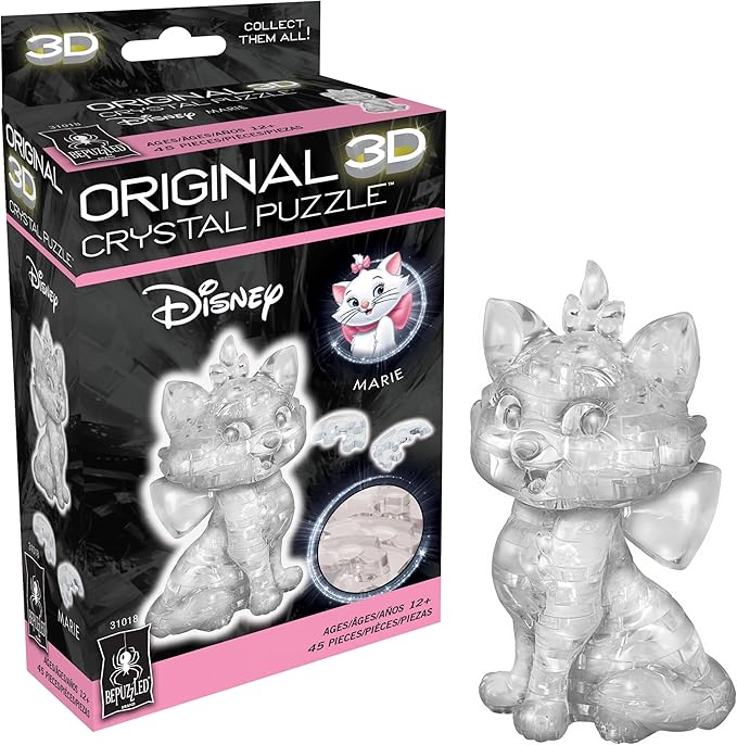 BePuzzled | Disney Marie Original 3D Crystal Puzzle, Ages 12 and Up
