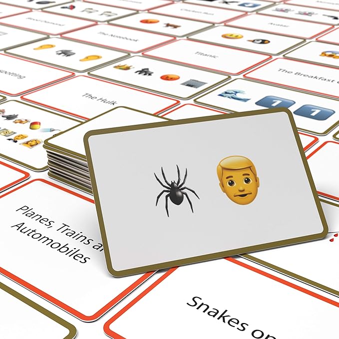 Name The Emoticon Game | Guess The Phrase Funny Emoji Flash Card Board Game - Fun Memory Game | Suitable for Family, Kids, Teenagers & Adults - Movie Edition