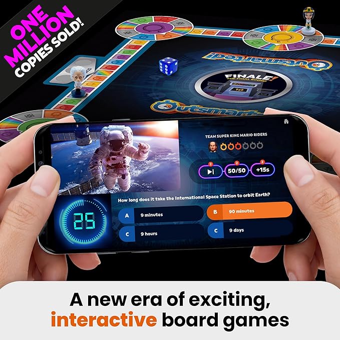 Outsmarted - The Live Quiz Show Board Game | Kids, Teens & Adults | The Ultimate Family Game Night | Age 8+ | Perfect for 2-24 Players | 10,000+ Multimedia Questions | 2025 Edition