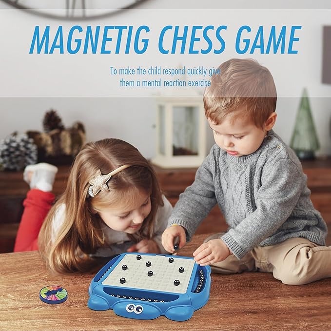 Magnetic Chess Game, Magnet Board Game with Board and 40 Stones, Innovative Table Top Magnetic Strategy Puzzle Game for Kids Adults, Educational Multiplayer Games for Christmas Birthday Party