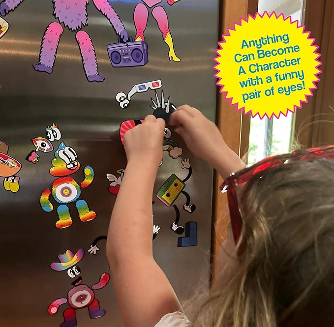 Kozmik World Magnet Toy - Craft Kit for Kids - Kozmik Character Konstruction Kit - Magnetic Play Set - 100+ Magnetic Pieces - Magnets for Kids & Adults - Screen Free Fun