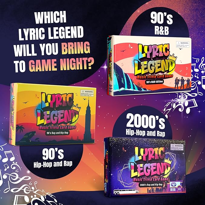 Lyric Legend 2000s Hip-Hop and Rap - Finish The Lyrics Game to Argue for The Correct Songs. Makes A Great Gift for Trivia Lovers - So Grab Your Mic, Sing Along, and Quiz Your Friends and Family!