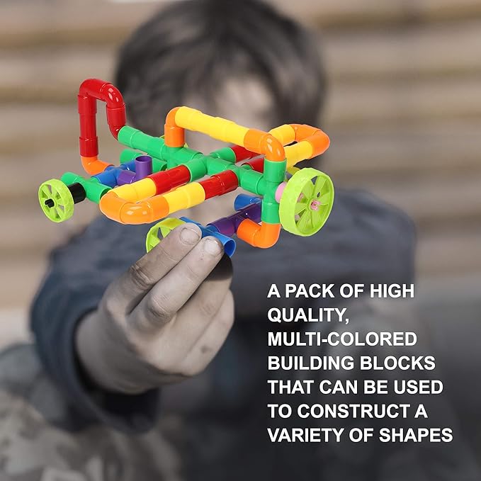 STEM Building Blocks Toy for Kids, Educational Toddlers Preschool Brain Toy Kit, Constructions Toys for 3 4 5 6 7 8 Years Age Boys and Girls–Creativity Kids Materials Toys