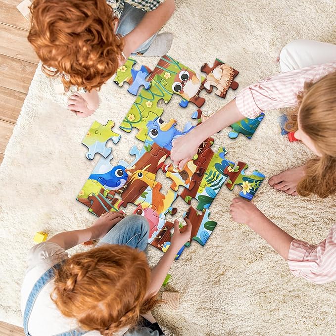 Jumbo Floor Puzzle for Kids,Large Jigsaw Puzzles 24 Piece for Kids Ages 3-5 (Treetop Talks)