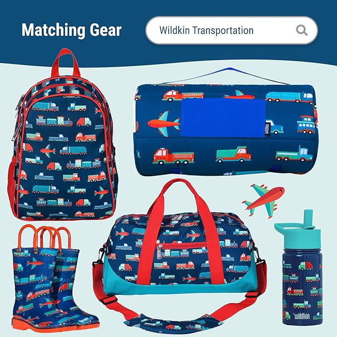 Wildkin Kids Insulated Lunch Box – Durable and Reusable for School & Travel - Transportation