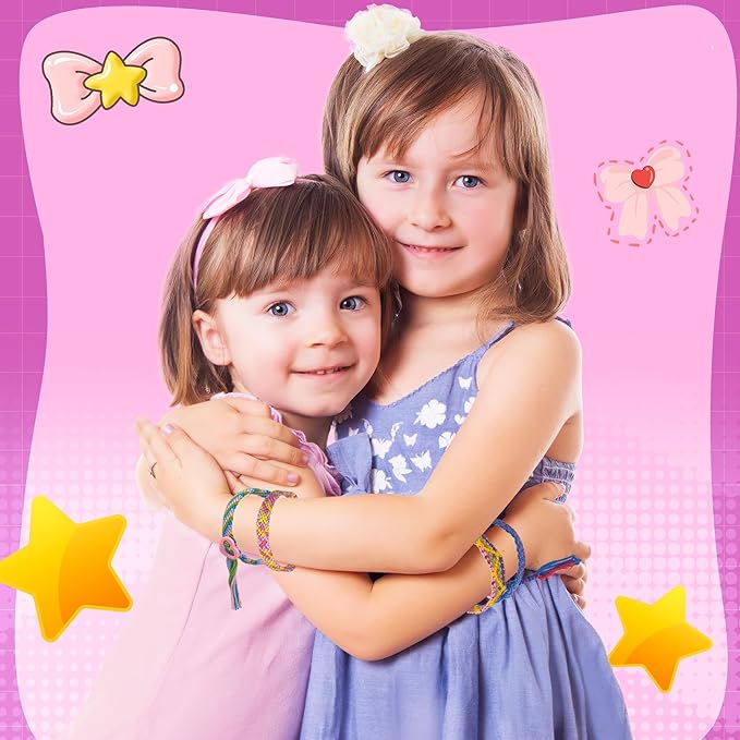 Friendship Bracelet Making Kit for Girls, Arts and Crafts for Kids Age 8-12, Christmas Birthday Gifts for Girl 7 9 11 12 Year Old, DIY Jewelry Making Kit for Girl, Friendship Bracelet Maker Tool