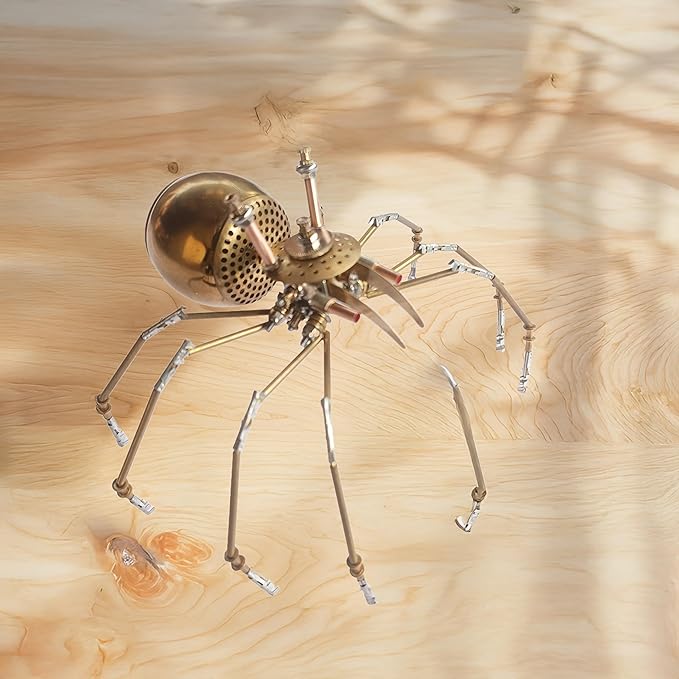 Mechanical Metal DIY 3D Insect Brass Puzzle (Golden Spiders)