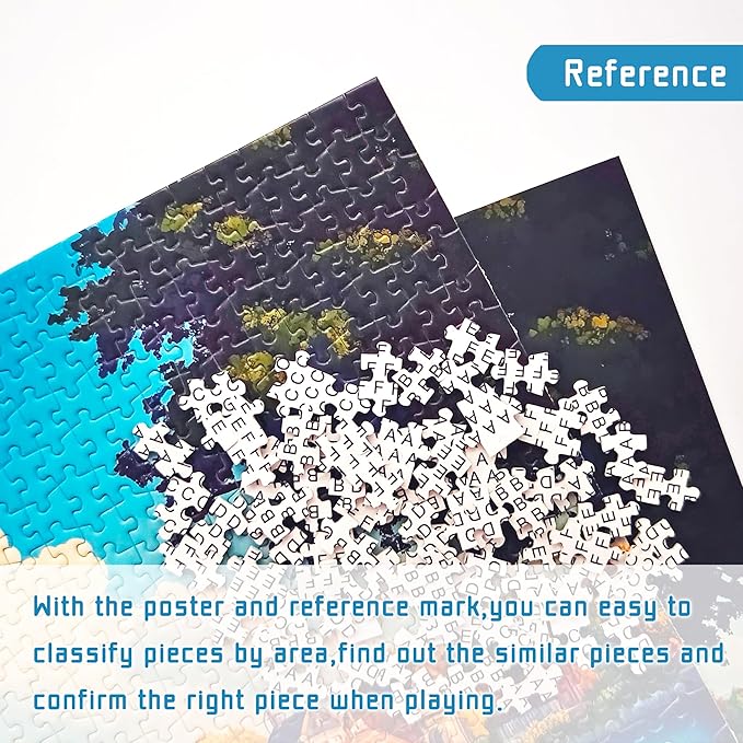 MISITU Jigsaw Puzzles 1000 Pieces for Adults Mini Puzzles Micro Pieces Challenging Difficult Puzzles Christmas Birthday Gift Game Toys Windmill Town 10.24 x 14.96 Inches