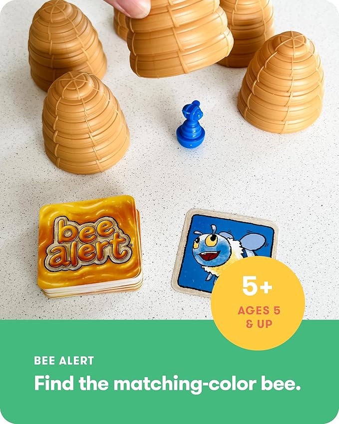 SimplyFun Bee Alert - A Matching Game for Kids That Tests Your Memory and Patience While Learning How to Take Turns - Educational Learning Game - 2 to 5 Players - for Kids Ages 5 & Up