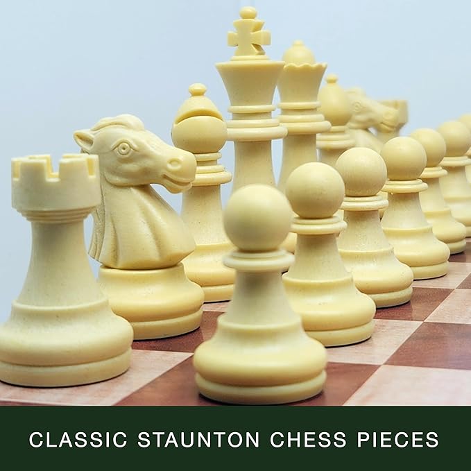 Magnetic Travel Chess Set for Kids and Adults. Portable 12" x 12" Chess Board Game for Beginner & Advance Players. Chess Sets for Adults with 2 Extra Queens & 2 Storage Bags for Chess Pieces.