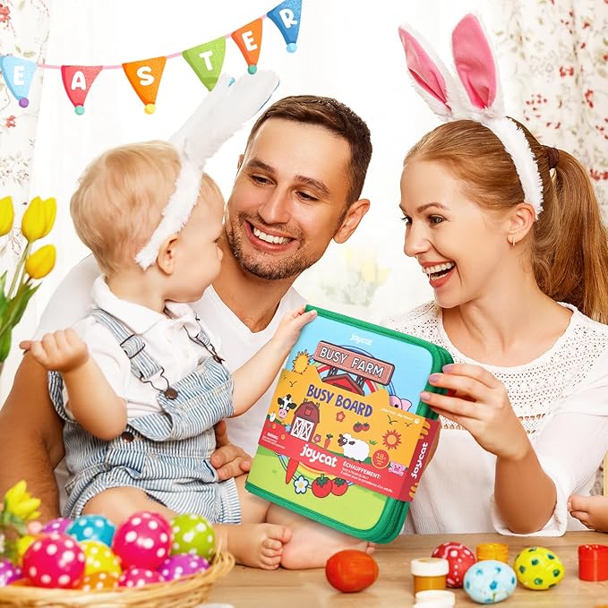 Farm Busy Book for Toddlers 1-3 - 1 Year Old Boys Girls Gifts Toys, Educational Quiet Activity Book with Life Skills, Toddler Travel Toys 1-2