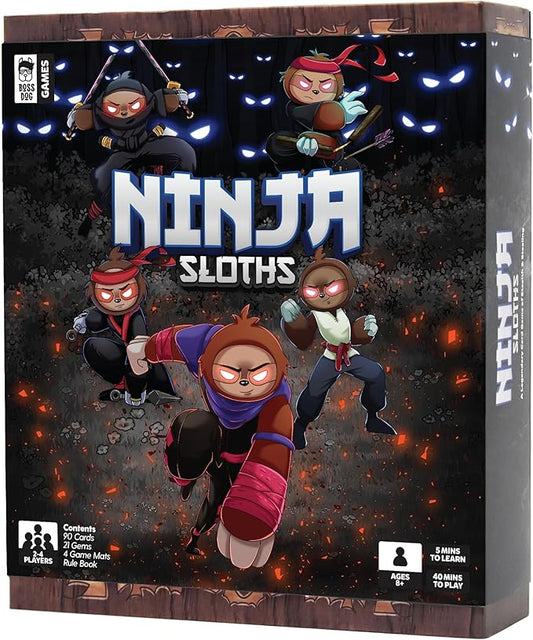 Card Games for Kids 8-12 Ninja Sloths 2 + Players, Ages 8+ Strategic Fun Family Games for Kids 8-12, Teens and Adults Easy to Learn & Quick, Strategy | Christmas Family Game Night, Kid and Adults