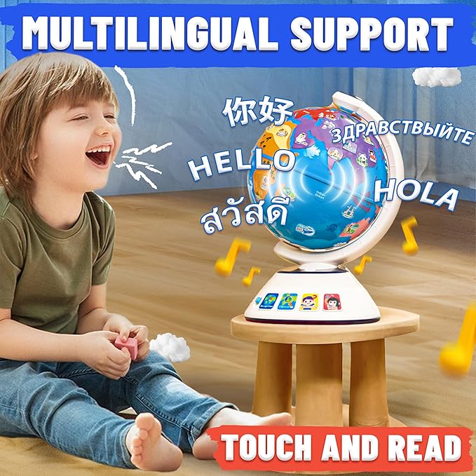 SMILESSKIDDO Globe Toy for Toddlers - Toys for 1 Year Old Boy, Toddler Toys, Globe With Dynamic Lighting And Sounds, Learning Educational Toys for Toddler 1-3, Birthday Present Toys for Ages 0-2