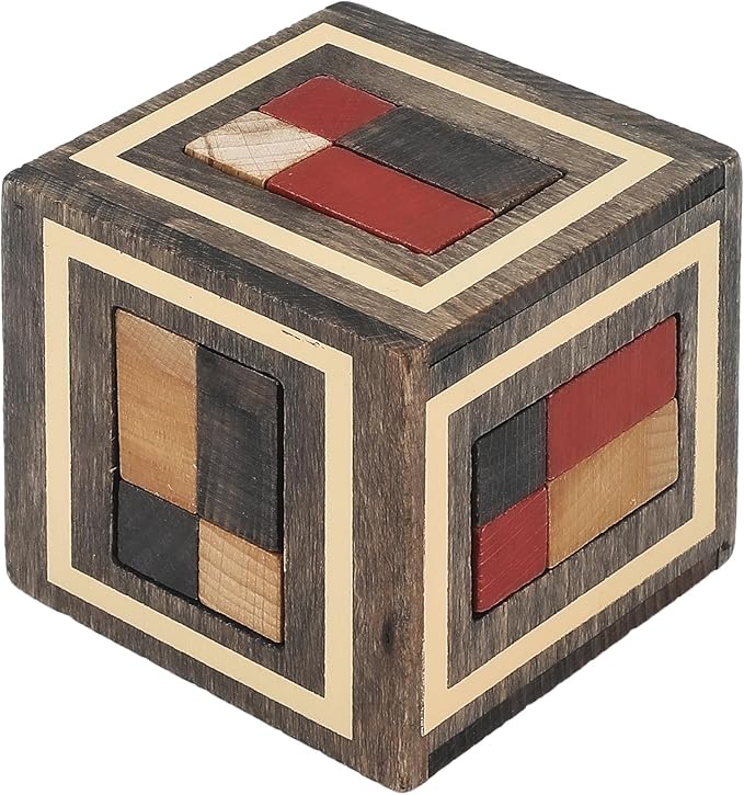 Sharp Brain Zone Wooden Puzzle Box – 3D Mechanical Brain Teaser Puzzle with Secret Compartments | Handcrafted Natural Wood, STEM Educational Logic Game & Unique Gift for Puzzle Lovers