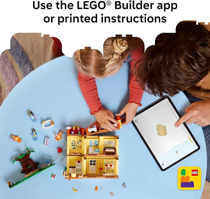 LEGO Bluey: Bluey’s Family House Building Toy - Pretend Play Toys & Figures Playset for Boys & Girls, Ages 4+ - with 5 Characters - Gift for Christmas - 11203