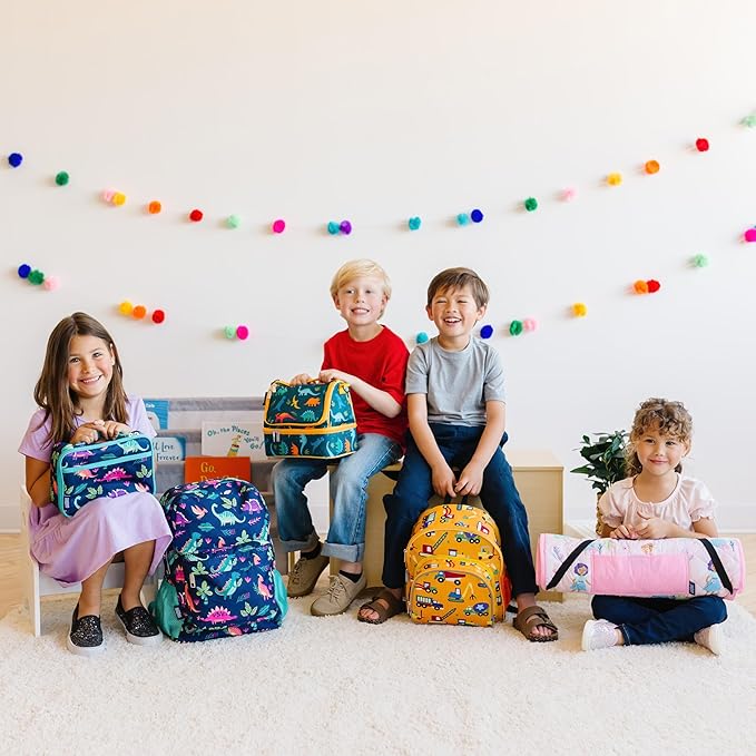 Wildkin Kids Insulated Lunch Box – Durable and Reusable for School & Travel - Robots