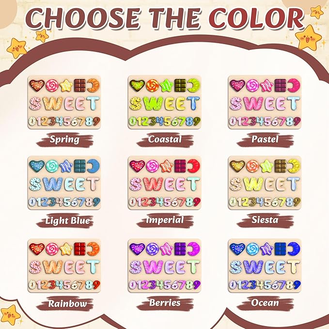 Personalized Name Puzzle | Custom Name Puzzles | Montessori Toys for 1 Year Old | Customized Baby Gifts for Toddlers 1-3 Animal Puzzle (Stlyes 6)