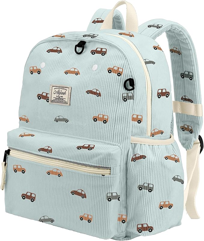 Corduroy Toddler Backpack for Boys 2-5: Preschool Backpack for Girls - Cute Kids Backpack 13.5" H