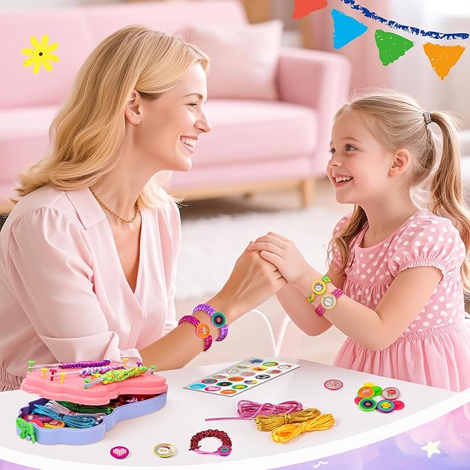 Friendship Bracelet Making Kit for Girls 8-12, Arts and Crafts Kits Toys for Girls, Best Chirsmas Gifts Ideas for 6 7 8 9 10 11 12 Years Old