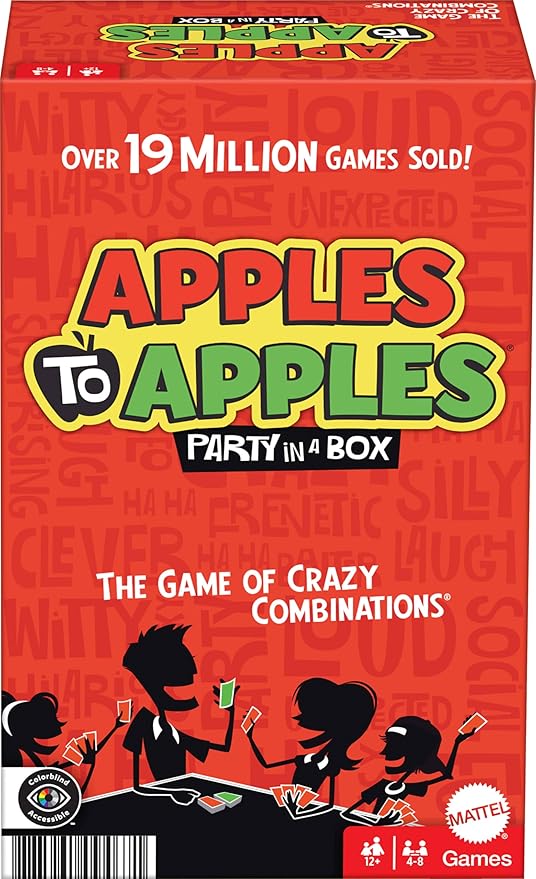 Mattel Games Apples to Apples Game of Comparisons for Parties & Family Reunions with 500+ Cards for 4 to 8 Players