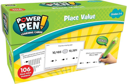 Teacher Created Resources Power Pen Learning Cards: Place Value (6464),2.375 H x 3.5 L x 6.5 W
