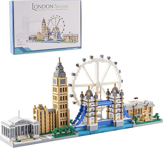New Architecture London Skyline Building Set - Fun & Satisfying Model Kit with 3430pcs - Gift for Adults & Kids 14+ - Micro Mini Blocks