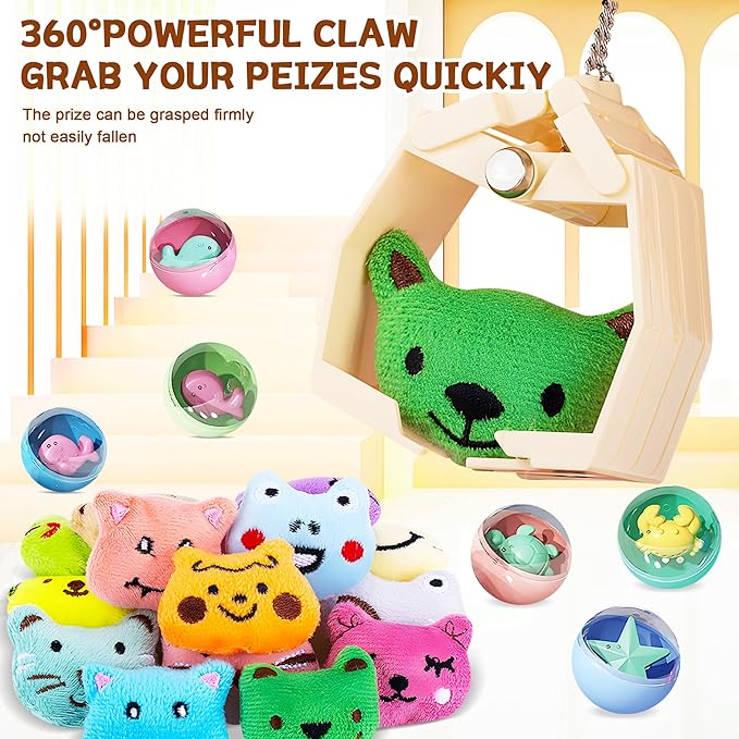 Mini Claw Machine for Kids | Arcade Game Toy Claw Machine Electric Candy Bear Vending Machine Toy with LED Lights & Adjustable Sound, Christmas Birthday Gifts for Girls Ages 4+