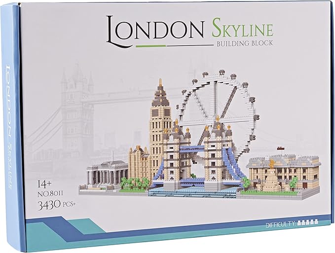 New Architecture London Skyline Building Set - Fun & Satisfying Model Kit with 3430pcs - Gift for Adults & Kids 14+ - Micro Mini Blocks