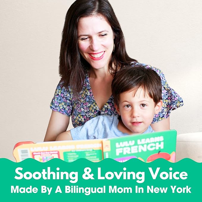 French Books for Kids Vol. 1: Musical French Baby Book Learning Toys w/English, Bilingual Language Interactive Toy for Toddlers, Babies, Boys, Girls & Children