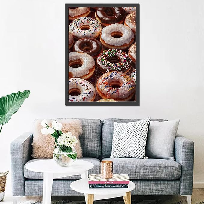 Tucocoo 1000 Piece Jigsaw Puzzles for Adults Donut Sweets Painting Puzzle Vanilla Sweets Art 27 x 20 inch 1000 Pieces Puzzles for Challenging Family Activity Game Colorful DIY Puzzle Wall Decor Gifts