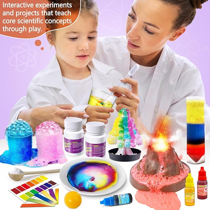 75 Experiments Science Kit for Kids, Chemistry Set, S.T.E.M Educational Birthday Christmas Toys Gifts Idea for Boys and Girls