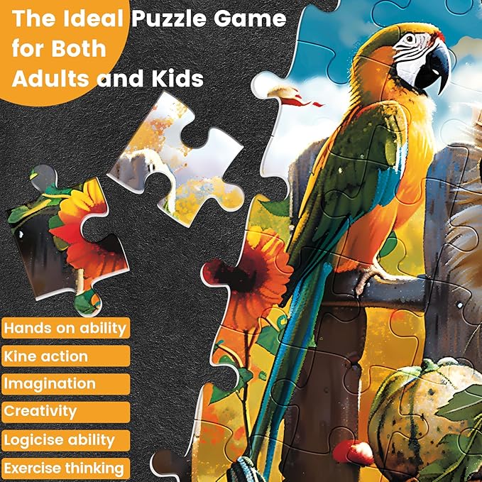 300 Piece Jigsaw Puzzle for Adults Cat Pumpkin Puzzle Recycled Cardboard Paper Puzzles Coolest Difficult Puzzles for Kids Adults Elderly Perfect for Family Games 20.5 * 15IN