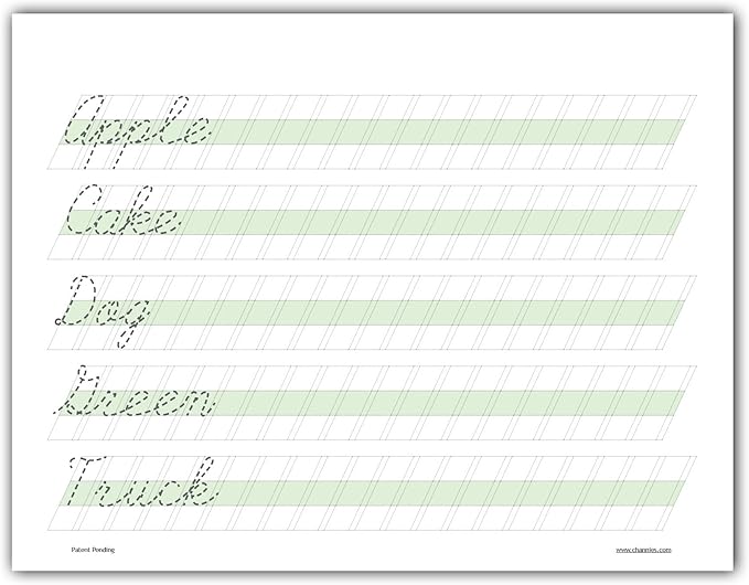Channie’s Easy Peasy Cursive Handwriting Workbook for Kids, Tracing & Cursive Writing Practice Book, 80 Pages Front & Back, 40 Sheets, Grades 1st – 3rd, Size 8.5” x 11”