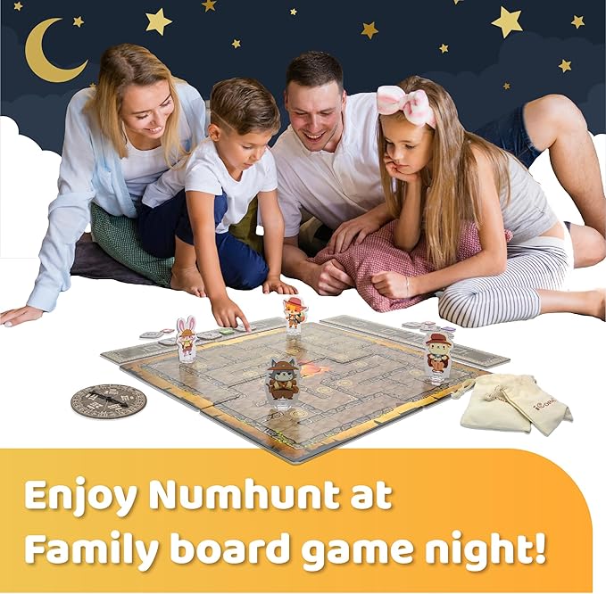 iCore Math Games for Kids 8-12, Board Game, 2-4 Players, Ages 6+