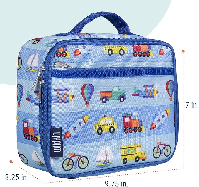 Wildkin Kids Insulated Lunch Box – Durable and Reusable for School & Travel - On the Go