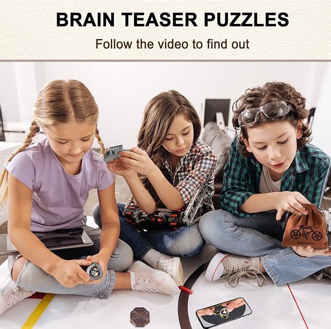 9pcs Metal Puzzle for Adult Disentanglement Puzzles Lock Puzzle Games Set Gift for Adults Teenagers
