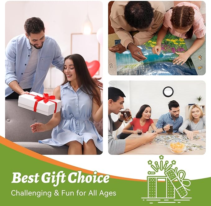 300 Piece Puzzle for Adults– Ice Lake & Wildflower Jigsaw Puzzle – Scenic Nature Puzzle for Relaxation – Great Gift for Adults, Teens & Kids – Fun & Soothing Art – 20.5 x 15 in