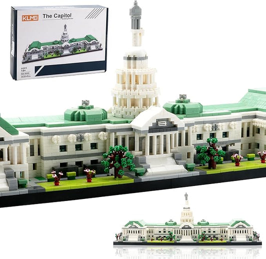 Micro Mini Blocks United States Capitol Building Architecture Model Famous Landmark Collection Set, Toys Presents for Adult and Kid Age of 14+ 3630 PCS