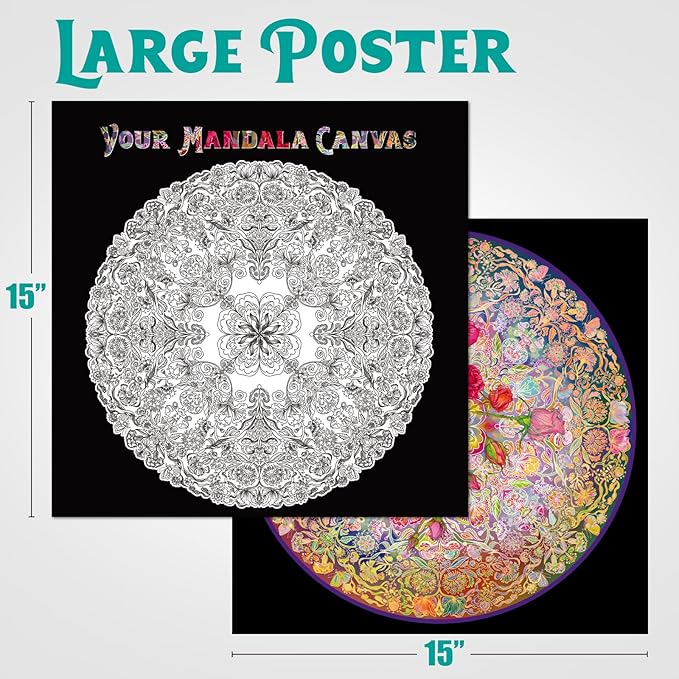 Antelope - 1000 Piece Mandala Puzzle for Adults, Mandalic Rose Jigsaw Puzzles 1000 Pieces,1000 Piece Round Puzzles, Flower Puzzles, High Resolution, Matte Finish, Smooth Edging, No Dust