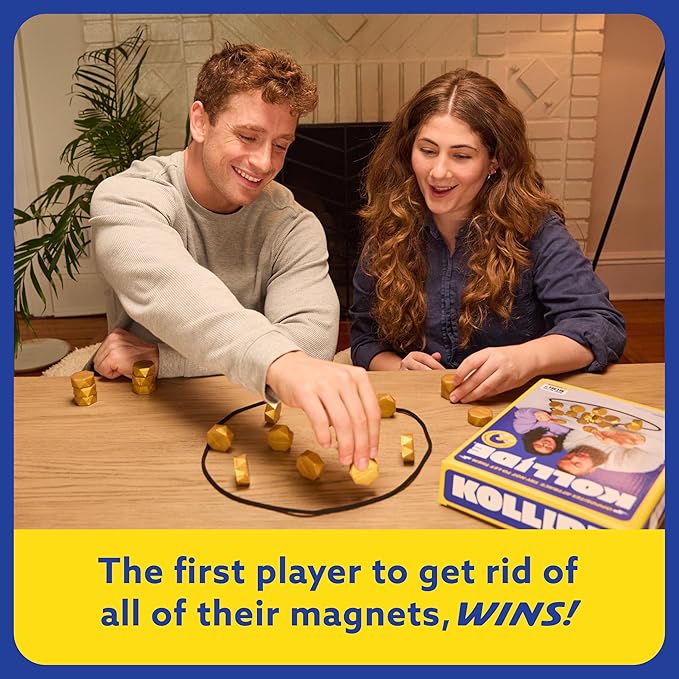 Kollide by Relatable, Exciting Magnetic Game for Family Game Night, Fun 2 Player Games for Kids, Includes 1 Rope, 20 Magnets & Carrying Bag