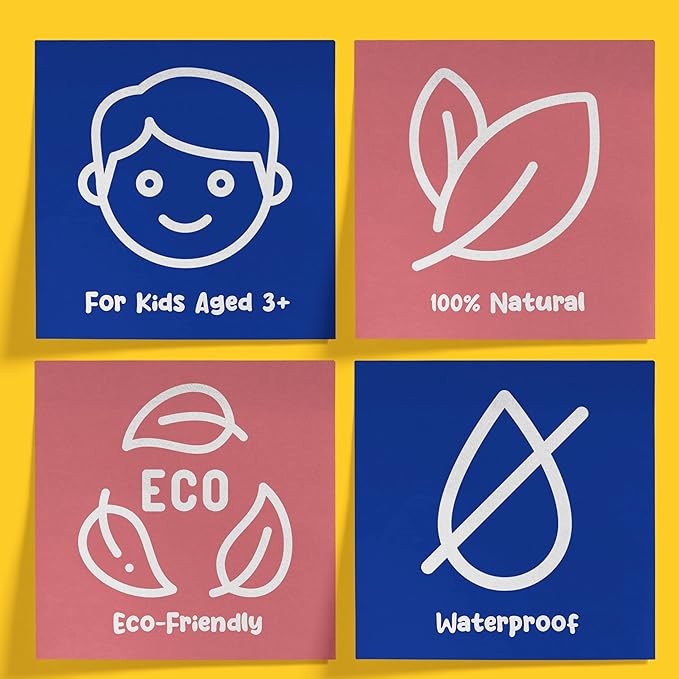 Modeling Clay for Kids - 12 Super Soft & 100% Natural Doughs Made from Wheat Flour - 100g Per Can of Reusable & Vibrant Clay Modeling Kit for Ages 3+ by Marie’s Kids